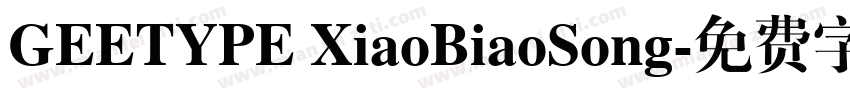 GEETYPE XiaoBiaoSong字体转换